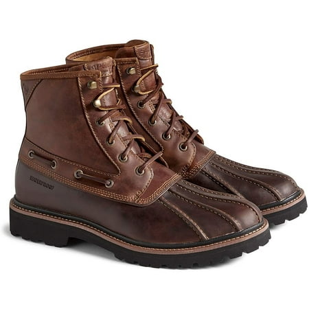 sperry brown and tan gold cup lug duck boots