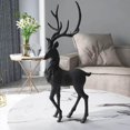 thumbnail image 3 of Décoration de Cerf Collection Maison Bureau Assis Armoire à Vin Ornements de Renne Assis Rouge, 3 of 9