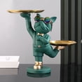 thumbnail image 4 of Escultura animal de resina 2 bandejas de metal Cool Bulldog Dog Ornament Office Home Decor Sywqhk Libre de BPA, 4 of 6