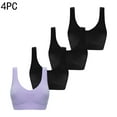 thumbnail image 2 of JIUKE Sports Bras for Women High Support Racerback Seamless Bra Workout Wireless Yoga Bras 4-Pack, 2 of 5