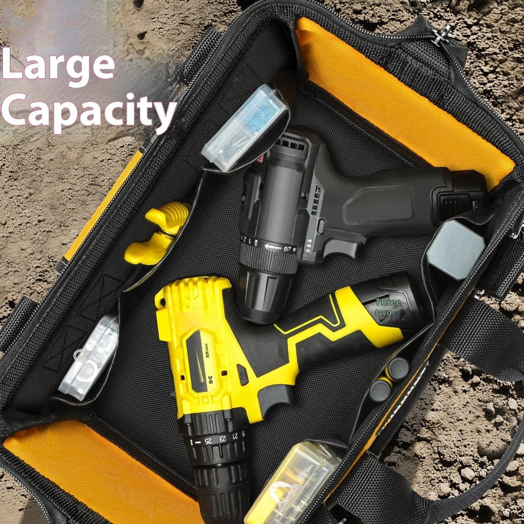 MOMOJIA Tool Bag Wide Mouth Tool Storage Bag Tool Organizer Bag Screwdriver Home