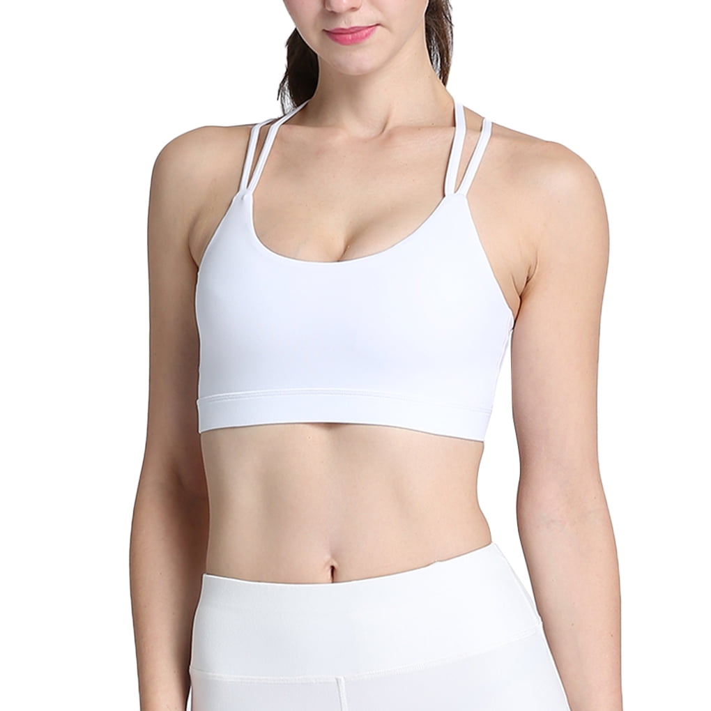 white yoga bra