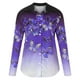 thumbnail image 4 of Mujeres Casual Turndown Collar Impreso Suelto Manga Larga Tops Blusa Botones Cardigan Odeerbi ODB-6, 4 of 5