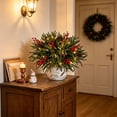 thumbnail image 6 of Christmas Plastic Artificial Flower DIY Kit with Light String, Bendable Sprigs and Branches for Vase or Tabletop Holiday Decor Multicolor, 6 of 7