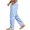 A441 Light Blue, variant on Men's Casual Linen Pants Elastic Waist Drawstring Lightweight Relaxed Fit Trousers Summer Beach Yoga Lounge Pants with Pockets Comfortable Daily Wear