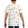 thumbnail image 5 of Wukai Leopard Print Youth Unisex Short Sleeve T-Shirt for Boys, Girls, Teens, and Kids-X-Small, 5 of 7
