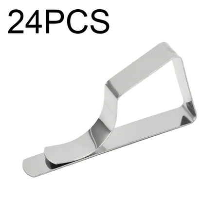

Azhf Hot Sales 24pcs Home Tablecloth Clip For Outdoor Cover Clamps Party BBQ Stainless Steel