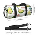 thumbnail image 4 of KLL Happy Avocado Duffle Bag For Men Women Sport Gym Fitness Tote Travel Training Workout Basketball Football Weekender, 4 of 8