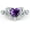 6, variant on Natural Amethyst Heart Promise Ring for Women 925 Sterling Silver Vintage Inspired Genuine Amethyst Rings for Wife Her Mom