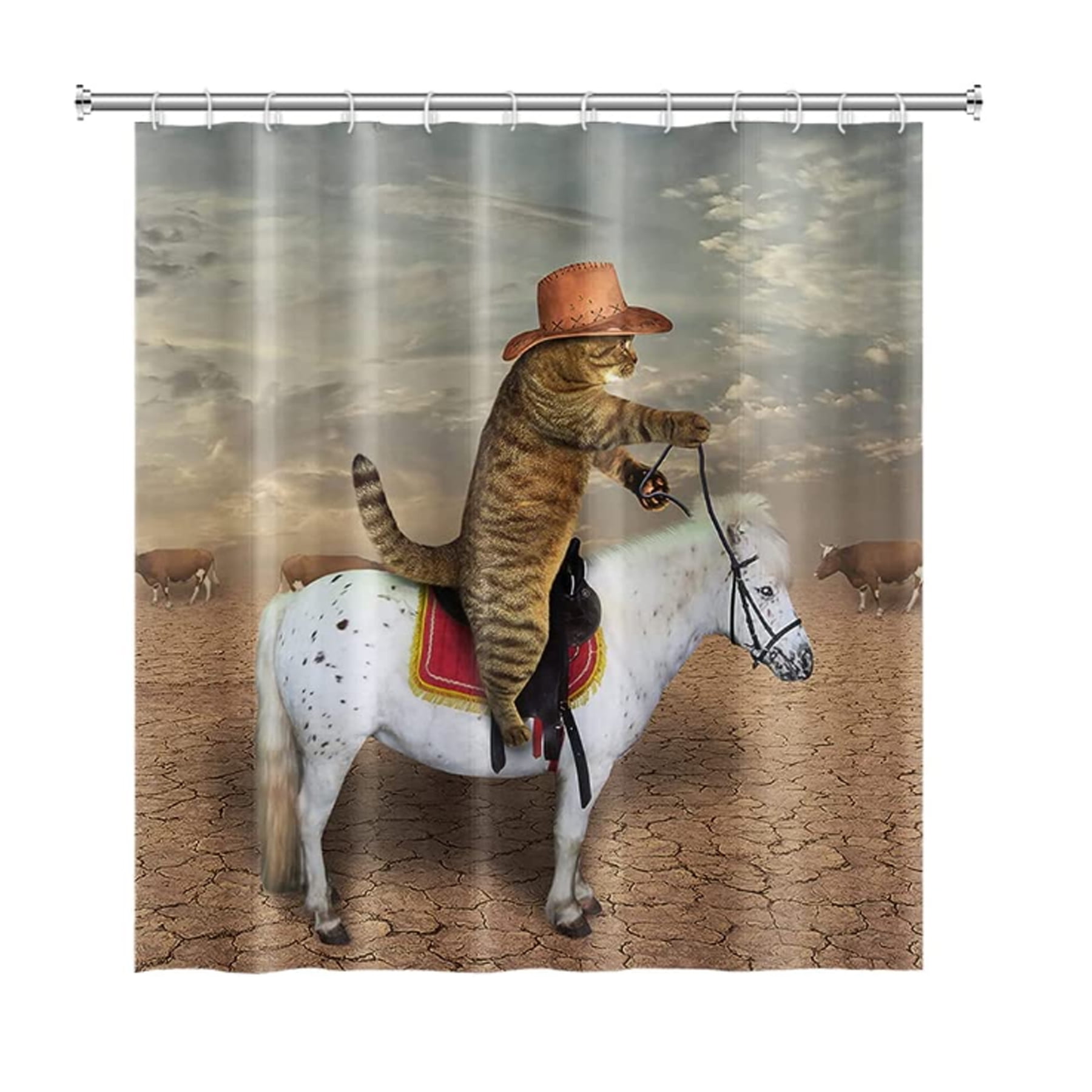 Funny Cat Shower Curtain - Walmart.com