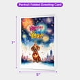thumbnail image 5 of Happy New Year with Dachshund Fireworks Holiday Xmas Winter 2025 5x7in Folded Greeting Card Wiener Dog Lover Gifts Idea Single Note Card with Envelope - 00025, 5 of 5