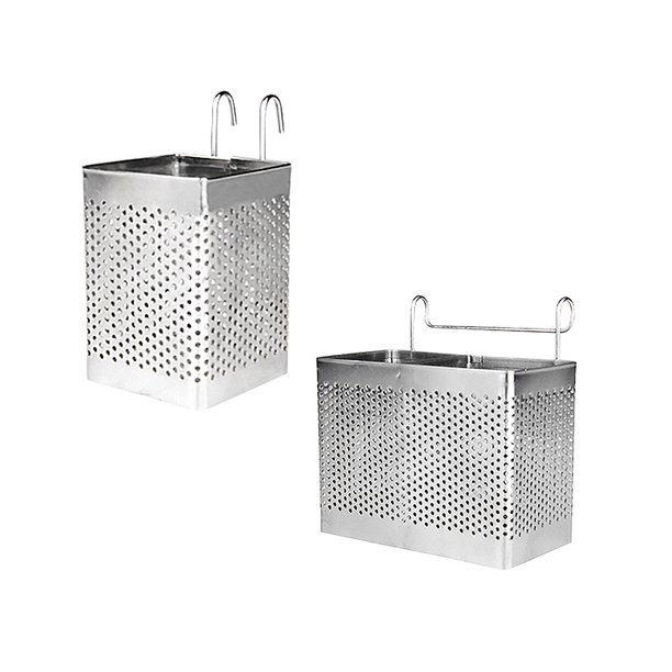 unbranded 2Ud Organizador De Cocina Acero Inoxidable De Utensilios Con Gancho Plata