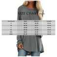 thumbnail image 3 of Womens Blouses and Tops Dressy Women's Casual Round Neck Long Sleeve Color T-Shirt Top Blouse, 3 of 5