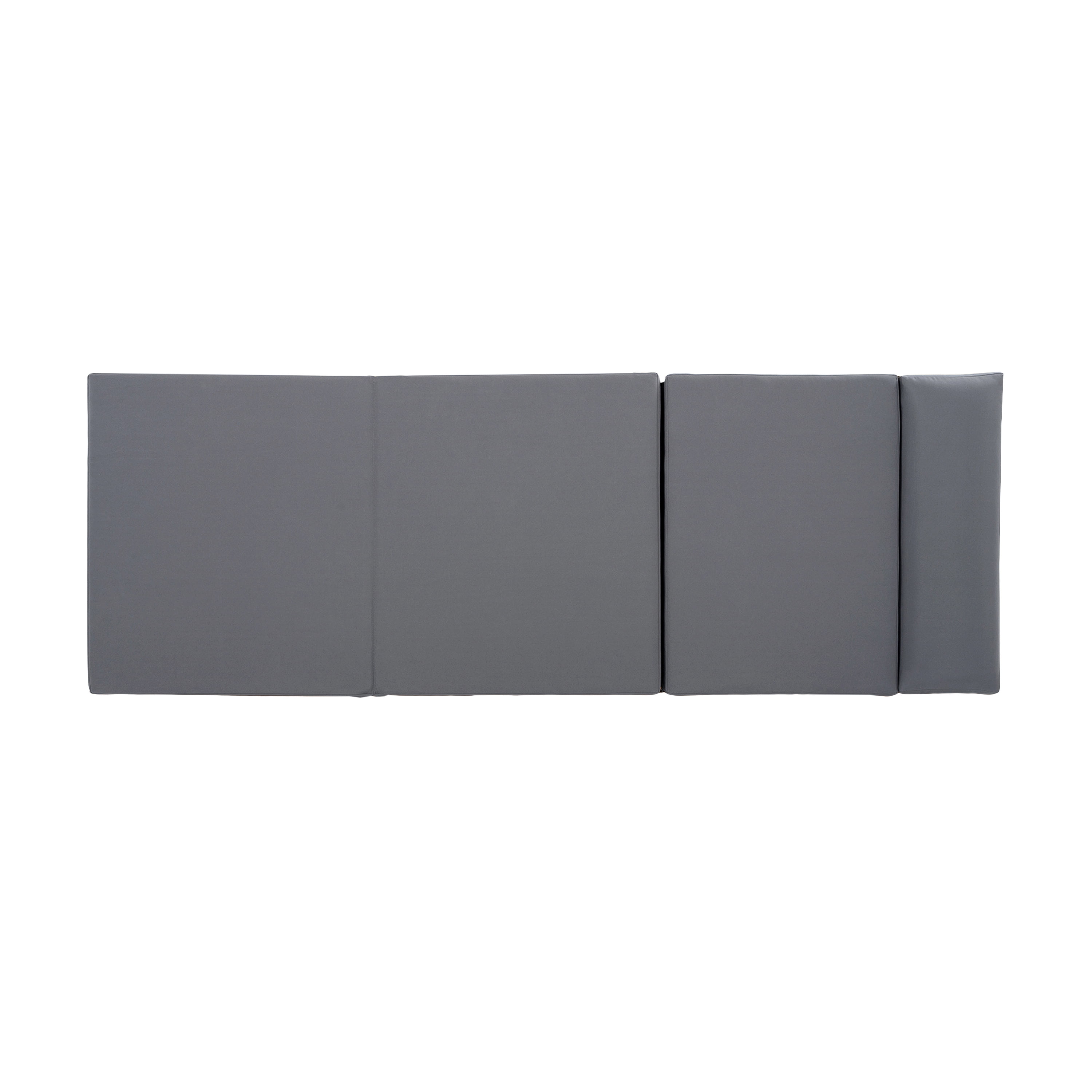 Reclining Chair Cushions, Outdoor High-Density Foam Cushions with Headrest for Patio Chaise Lounge, Dark Grey