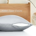 thumbnail image 2 of Disen Cotton Pillow Protectors with Zipper - Pack of 2, Allergy & Bed Bug Pillow Protector, Zippered Pillow Cases, King Size Pillow Protector with 20x26 inch, 2 of 4
