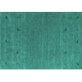 thumbnail image 1 of Ahgly Company Machine Washable Indoor Rectangle Abstract Turquoise Blue Contemporary Area Rugs, 7' x 9', 1 of 4