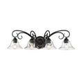 thumbnail image 3 of Wry Lighting Homestead 4-light Vanity in Matte Black, 3 of 4