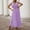 *Purple, variant on ClodeEU Womens V Neck Ruffle Hem Sleeveless Dress with Belt,Elegant Fashion Maxi Dress Red,Womens Plus L