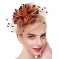 thumbnail image 1 of Coofit Fascinator Hat Dual-use Mesh Flower Creative Tea Party Hat Fascinator Hair Clip, 1 of 7