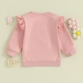 thumbnail image 4 of Fortune Big Sister Pullover Toddler Girl Sweatshirts Fuzzy Letter Embroidery Long Sleeve Crewneck Loose Fall Tops, 4 of 8