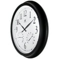 thumbnail image 2 of Infinity Instruments 15664BK-2534 24 Inch Classic Black Wall Thermometer Clock, 2 of 4