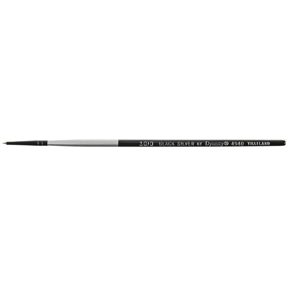 Dynasty Black Silver Brush Short Liner Size 10/0