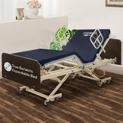 True Bariatric Full Electric Adjustable Hospital Bed With Built in Scale -Super Low 14"-30" Height, Ultra Wide 36-42-48 Width, 80-88 Length 750lbs