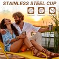 thumbnail image 4 of Uxcell 2 Pcs Stainless Steel Cups, 7oz/200ml Metal Cups Double Wall Tumbler Insulated Portable Stackable Drinking Tumblers for Home Restaurant Outdoor Travel Camping, Silver, 4 of 7
