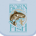 thumbnail image 4 of Inktastic Born to Fish Boys or Girls Baby Bib, 4 of 4
