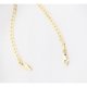 thumbnail image 5 of Cadena cubana de oro delimitada de 14 k con colgante de letra inicial, collar de Aria Jeweler, 5 of 5
