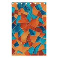 thumbnail image 4 of Rusty Orange and Turquoise Blue Random Blackout Curtains for Living Room Bedroom 55W x 72/84L Insulated Window Drapes 2 Panels, 4 of 6