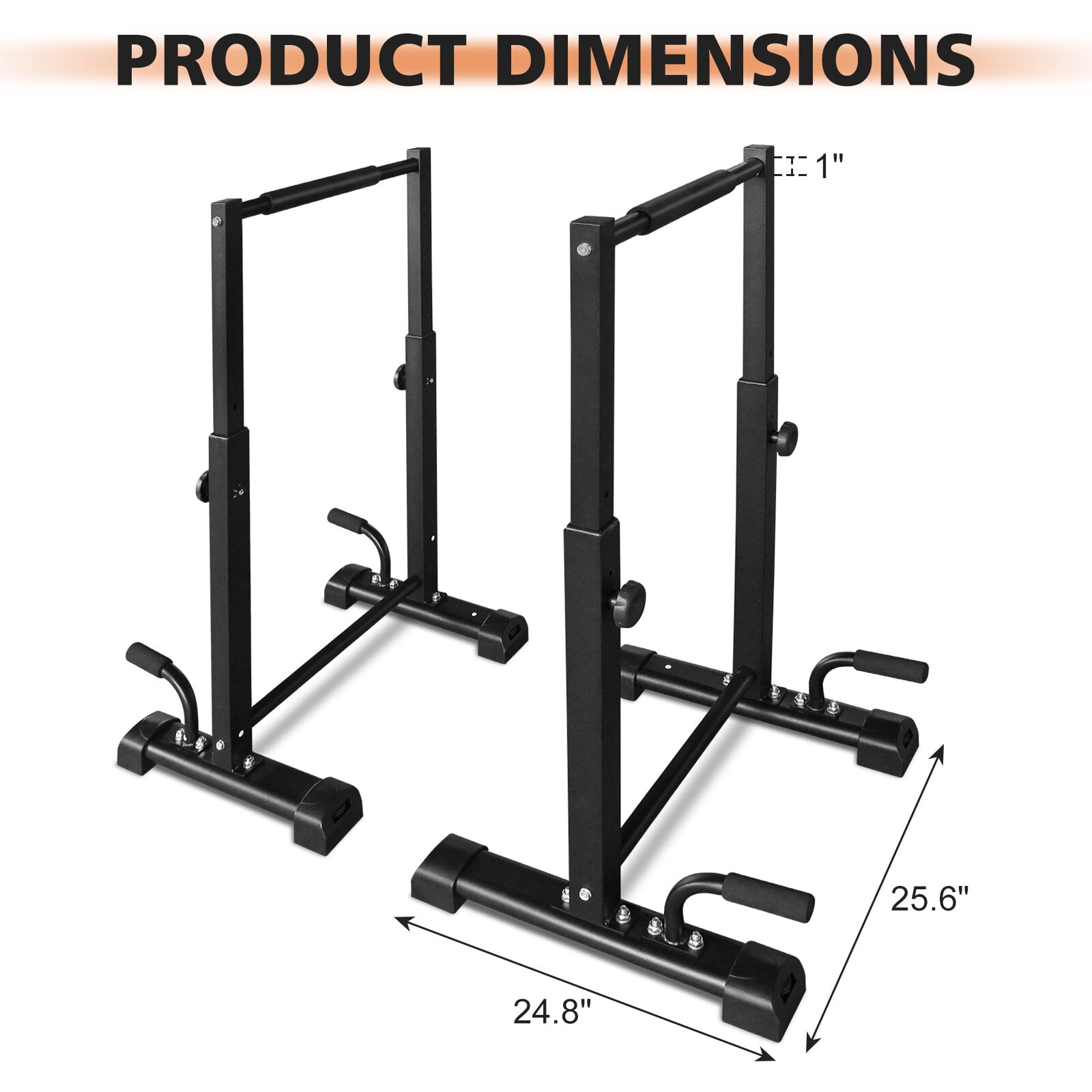 Exercise Equipment Dip Bar Station Set, 6 Level Adjustable Pull Up Bars, 1200lbs Heave Duty Parallettes Bars, Dip Station for Full Body Workout Fitness,Home Gym Equipment
