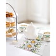 thumbnail image 4 of Colorful Daisy Floral Kitchen Dish Towels for Drying Dishes Set of 2, Spring Flowers Botanical Leaves Rustic Waffle Weave Microfiber Hand Tea Bathroom Towels Quick Dry & Absorbent Towel 12x12, 4 of 7