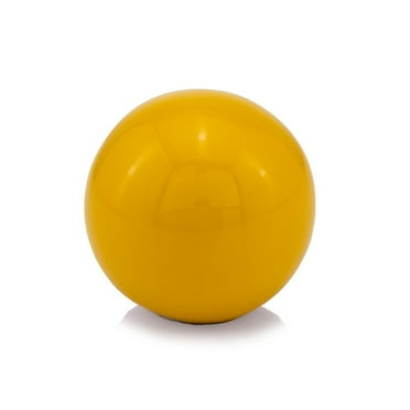 HomeRoots 3" Yellow Metal Decorative Orb