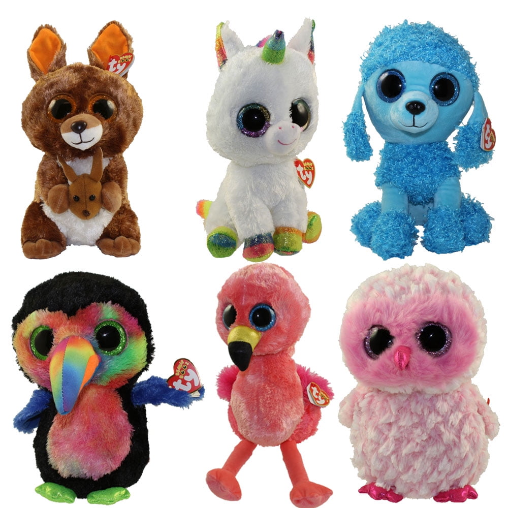 TY Beanie Boos - SET of 6 Fall 2017 Releases (Medium - 9 inch) (Beaks