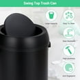 thumbnail image 2 of Garvee 17 Gallon/65 Liter Stainless Steel Swing Top Trash Can, Heavy Duty Round Trash Bin with Swing Lid, Commercial Large Garbage Can, for Kitchen, Restaurant, Office, Matte Black, 2 of 8