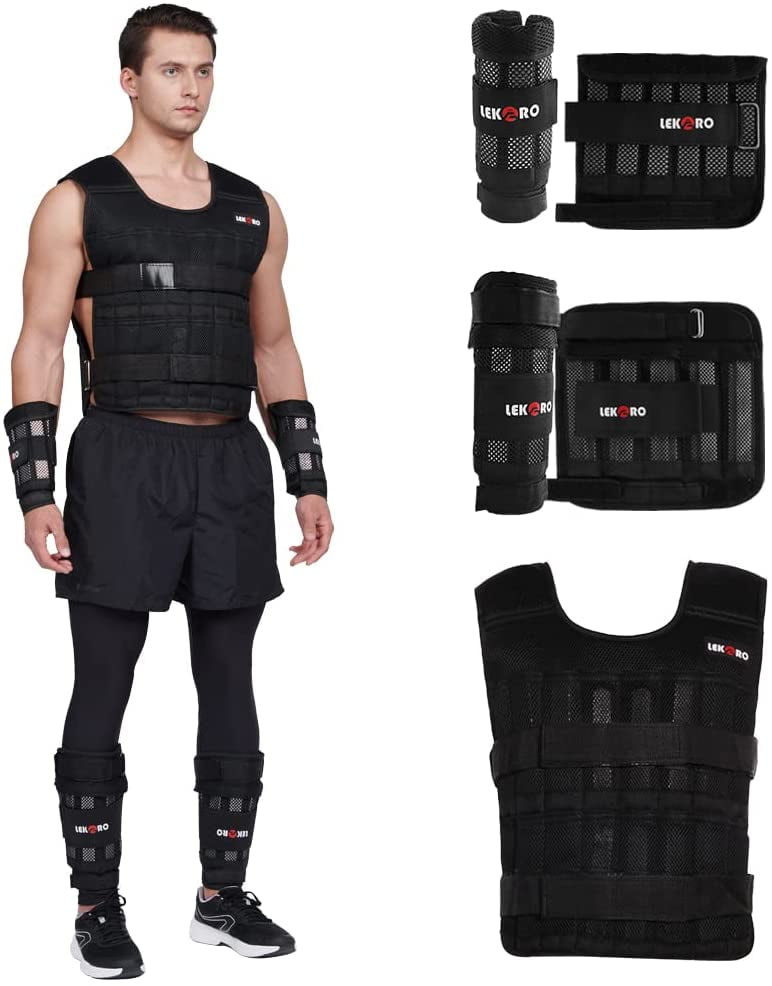 H/Duty Loading Weighted Vest Steel Plates for Strength Training Ankle Leg Band 