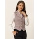 thumbnail image 3 of Chaleco a Cuadros Allegra K para Mujer Cuello de Solapa Muescas Vintage Rosa XS, 3 of 5