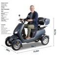 thumbnail image 3 of Xlluproid Electric Mobility Scooter for Seniors & Adults,Recreational Travel Scooter with Multiple Storage Space,Full LED Lighting,Matte Black, 3 of 8