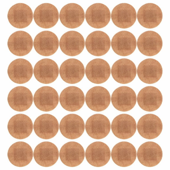 QARUN Bandages for Wounds 50Pcs Elastic Cloth Round Khaki for Adults 1.5X1.5X0.04in