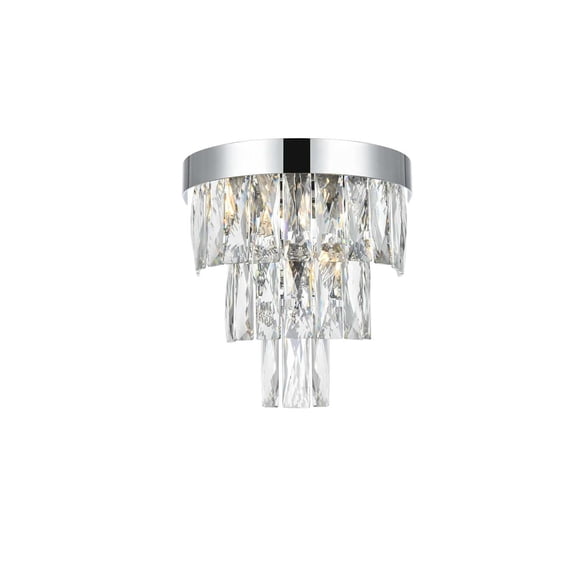 Elegant Lighting Josephine 10" Wall Sconce in Chrome