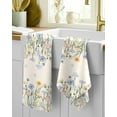 thumbnail image 2 of Flour Sack Kitchen Towels - Set of 2 Spring Dish Towels with Hanging Loop 18x26 Inch Absorbent Reusable Cotton Cloths for Cleaning Cute Design Home Decorative Housewarming, Vintage Flower, 2 of 6