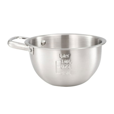 

FRCOLOR Mixing Bowl Stainless Steel Pot Food Storage Organizer for Cooking Baking 1.5L