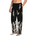 thumbnail image 2 of Kll Mens Pajama Pants For Men,Mens Lounge Pants,Funny Gifts For Men,Men'S Pajama Bottoms-Japanese White Crane, 2 of 9