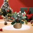 thumbnail image 4 of Summercome Small Christmas Tree Tabletop Artificial Mini Christmas Tree Decorations with Holiday Ornaments Red Berry Pine Cone Greenery for Home Indoor Fireplace Mantel Xmas Decor, 4 of 7