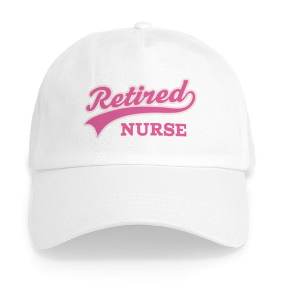 CafePress - Retired Nurse Gift Cap - Adjustable 100% Brushed Unisex Casual Cotton Baseball Cap, Beige, 1