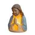 thumbnail image 1 of Lámpara decorativa de resina con forma de figura rezando y luz de noche navideña Figura de Jesús, 1 of 9