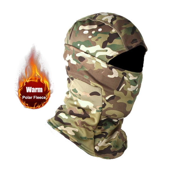 Winter Keep Warm Camouflage Balaclava Polar Fleece Cycling Full Face Mask Outdoor Motorcycle Ski Helmet Inner Cap Mask
