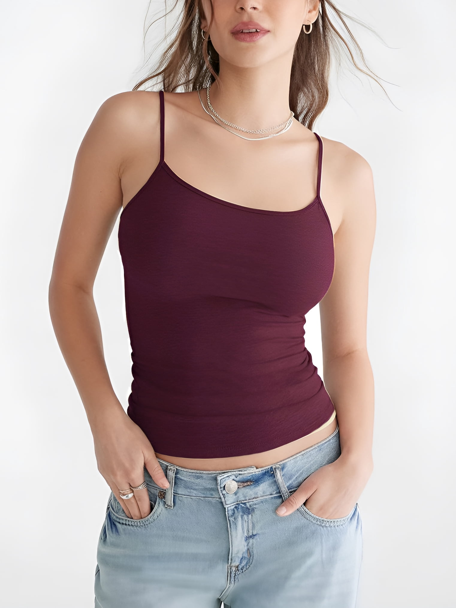 HAKUJI Solid flare camisole ハクジ IENA（イエナ） カップ付き 