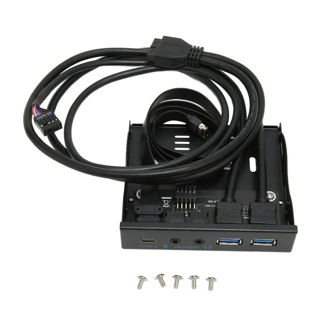 Concentrador USB 3.2 de panel frontal, 10 Gbps, Plug and Play, lector de disquetes Iron Shell para Windows y Linux